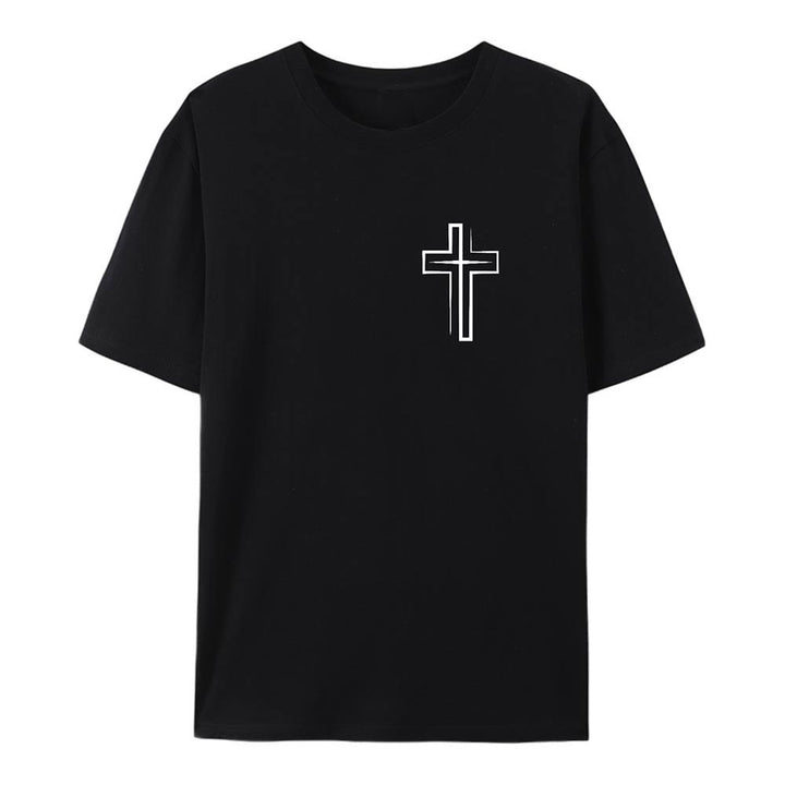 Christianartworkshop Saved By The Lord Cotton T-Shirt