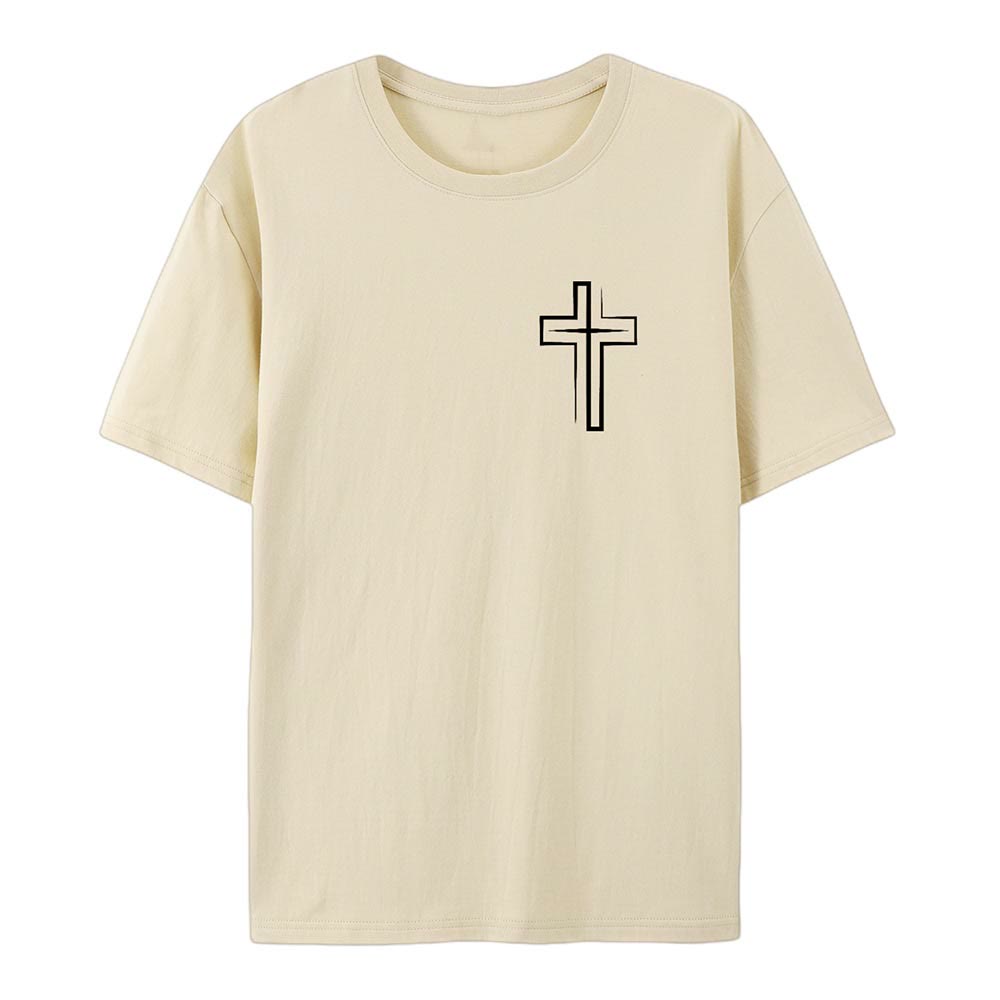 Christianartworkshop Saved By The Lord Cotton T-Shirt - image 15