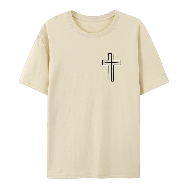 Christianartworkshop Saved By The Lord Cotton T-Shirt - image 15