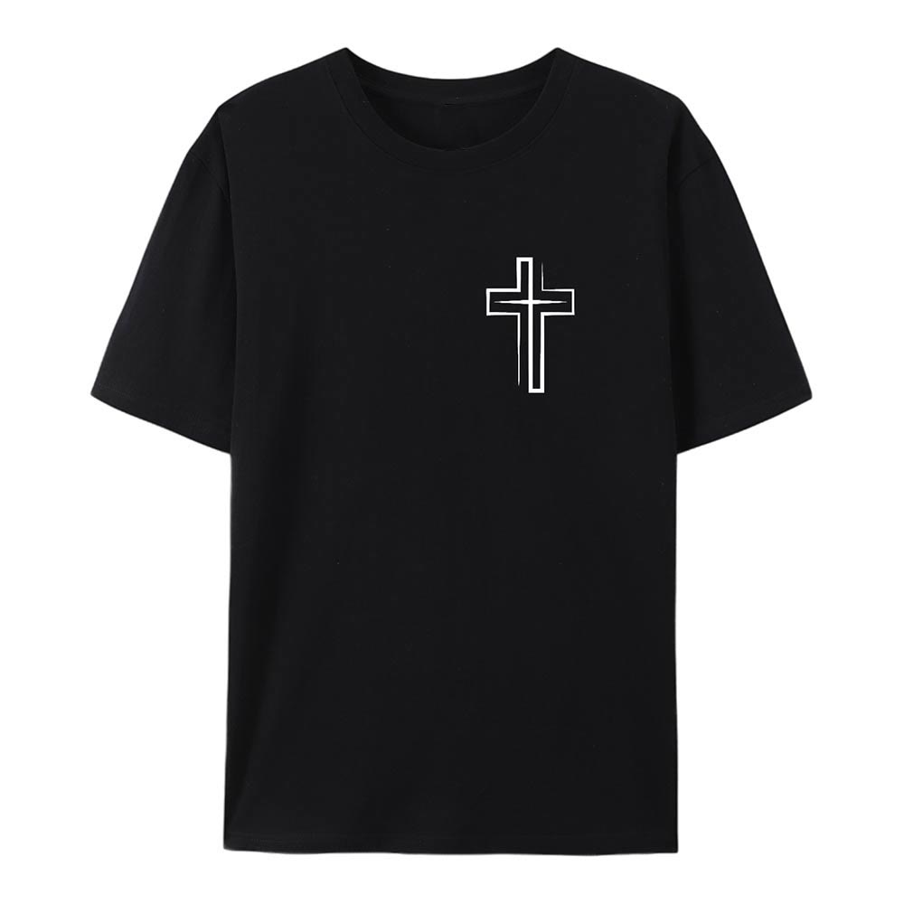 Christianartworkshop Saved By The Lord Cotton T-Shirt - image 11