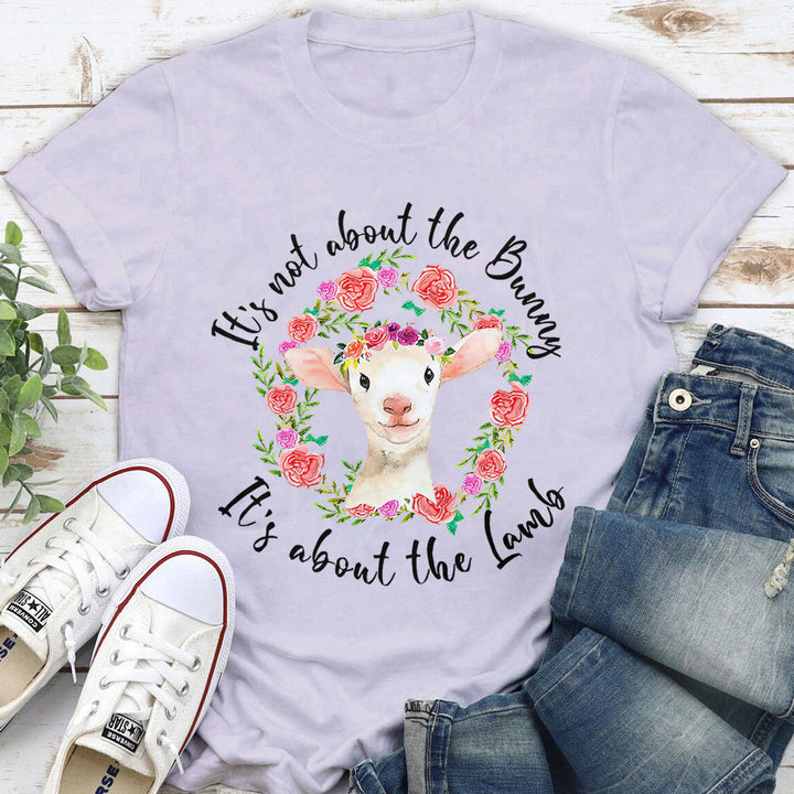 Christianartworkshop It's Not About the Bunny, It's About the Lamb T-Shirt - Purple - 2XL - image 7