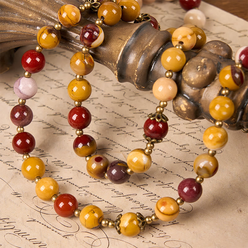 Christianartworkshop Miraculous Medal & Crucifix of 8mm Natural Egg Yolk Jade Rosary - Handcrafted Rosary Beads - image 5