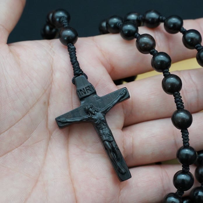 Christianartworkshop Olive Wood Beads Crucifix Prayer Rosary