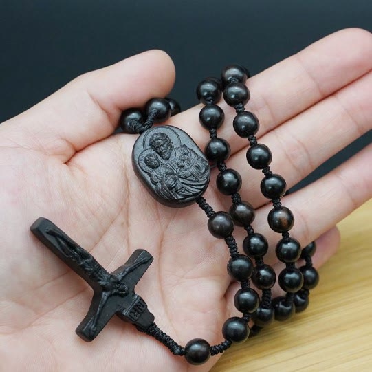 Christianartworkshop Olive Wood Beads Crucifix Prayer Rosary