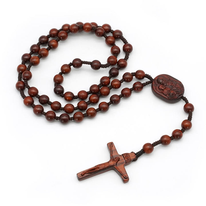 Christianartworkshop Olive Wood Beads Crucifix Prayer Rosary