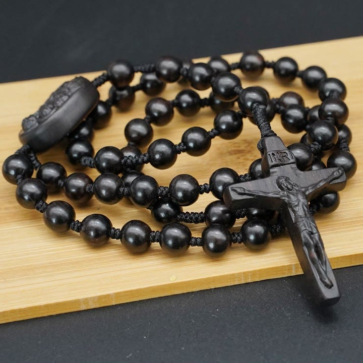 Christianartworkshop Olive Wood Beads Crucifix Prayer Rosary