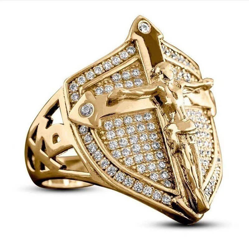 FREE Today: Divine Shield Crucifix Luxurious Ring: A Bold Testament of Faith and Devotion - US 13 - image 0