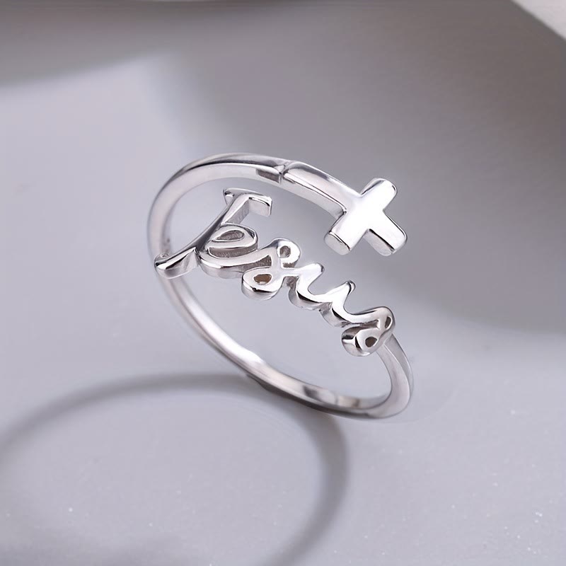 Christianartworkshop Jesus & Cross Ring: A Simple Yet Profound Testament of Faith