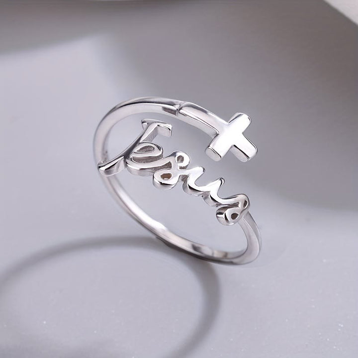 Christianartworkshop Jesus & Cross Ring: A Simple Yet Profound Testament of Faith - image 0