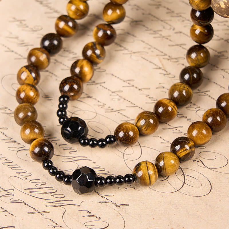 Christianartworkshop Handcrafted Tiger's Eye Rosary - A Timeless Design of Elegance and Spiritual Strength