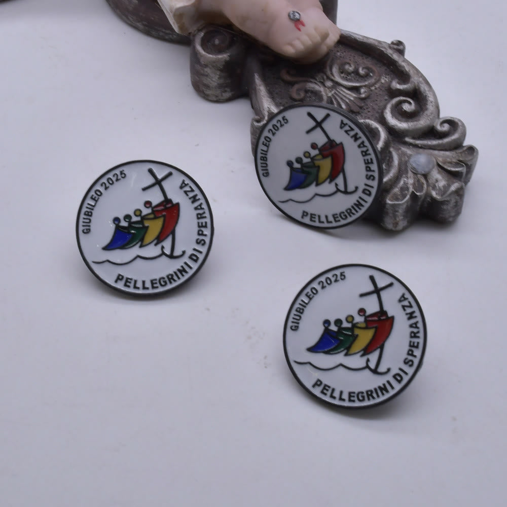 Christianartworkshop 3pcs/set Jubilee Pilgrim Badge Set: Embrace the Spirit of Christian Millennium