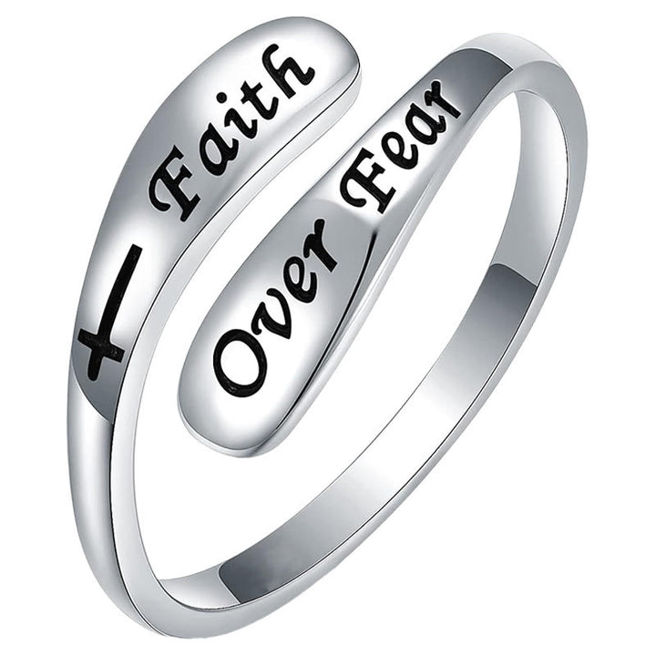 FREE Today: Minimalist Holy Cross Ring - Faith Over Fear:  A Symbol of Divine Faith