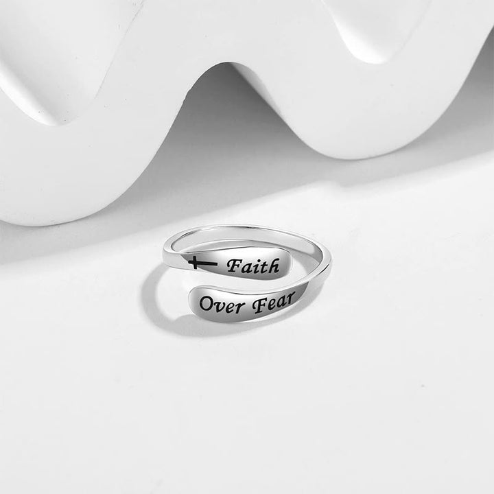 FREE Today: Minimalist Holy Cross Ring - Faith Over Fear:  A Symbol of Divine Faith