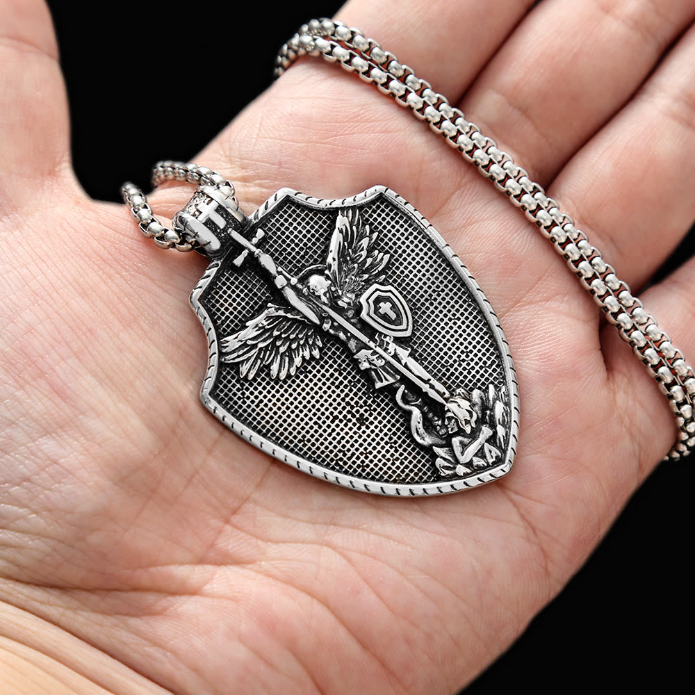 FREE Today: Archangel St. Michael Shield Necklace: A Guardian of Faith and Strength