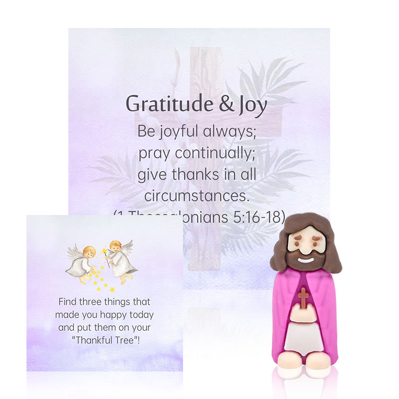 Christianartworkshop 5/10/20/30pcs Bible Verse Cards with Mini Jesus Figurines & Interactive Questions: Inspire and Educate