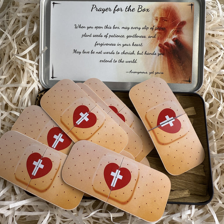 Christianartworkshop Jesus Cure You Band-Aid with Bible Verse Healing Gift