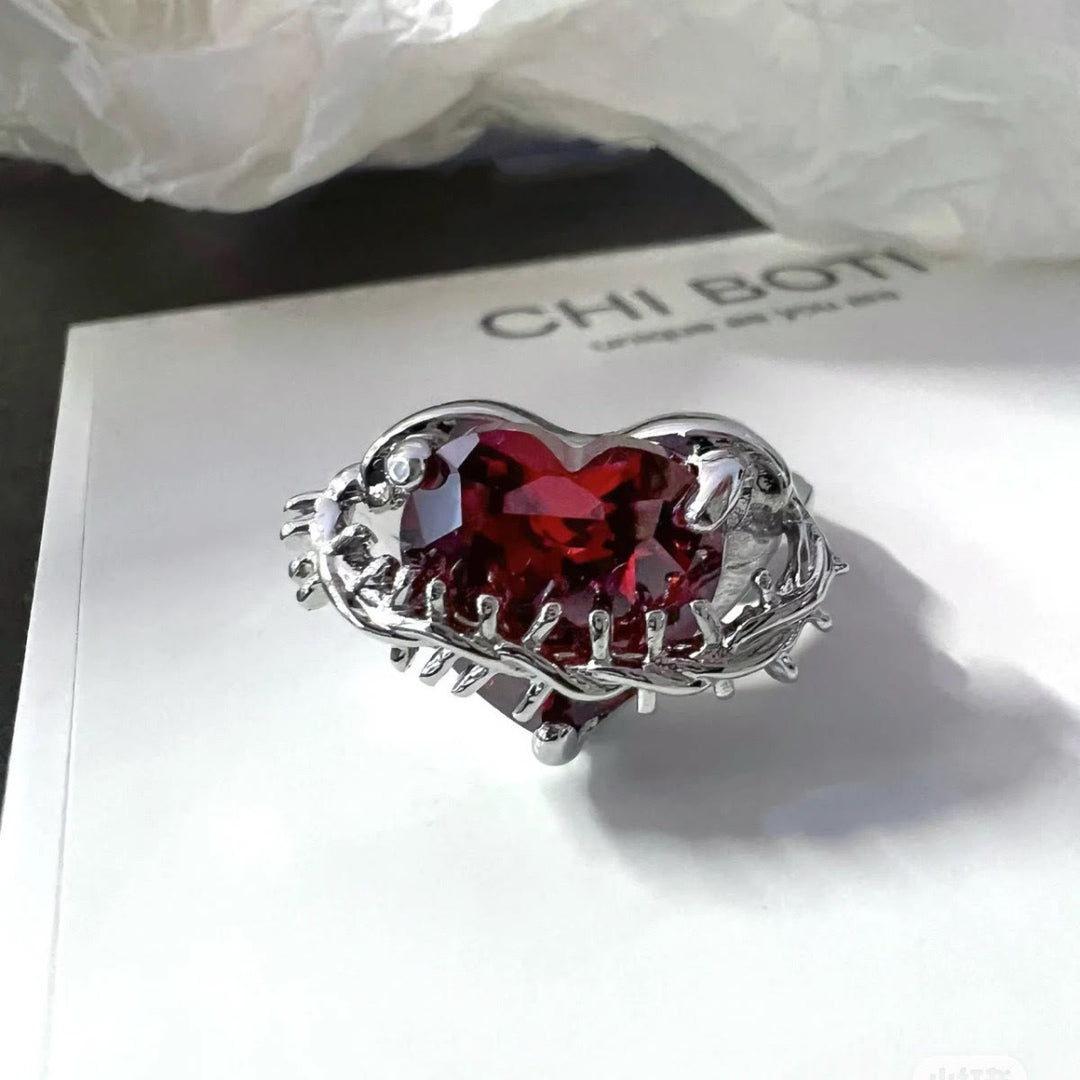 Christianartworkshop Divine Love & Thorns Ring: An Elegant Emblem of Spiritual Devotion - Adjustable(Suitable for US sizes 6-9) - image 0