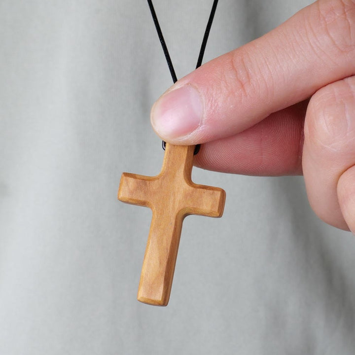 Christianartworkshop Handmade Olive Wood Cross Necklace: A Symbol of Faith and Craftsmanship