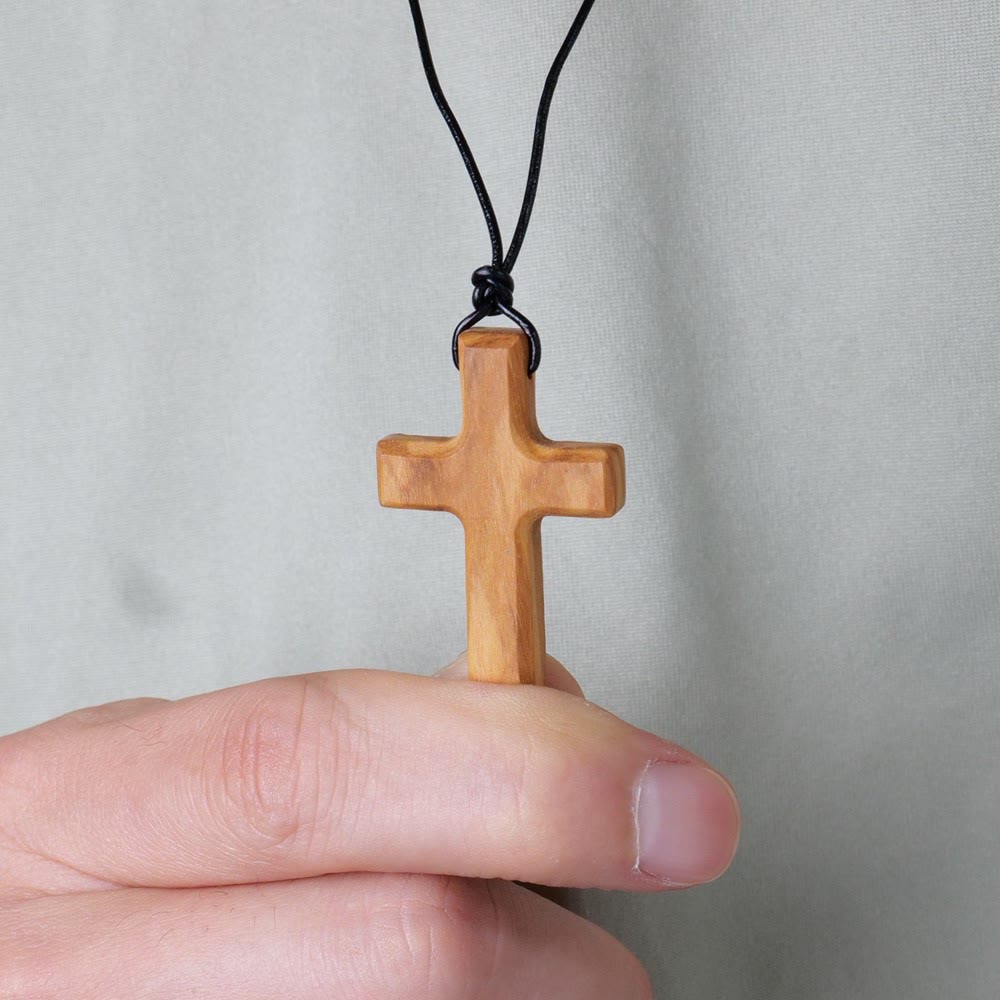 Christianartworkshop Handmade Olive Wood Cross Necklace: A Symbol of Faith and Craftsmanship