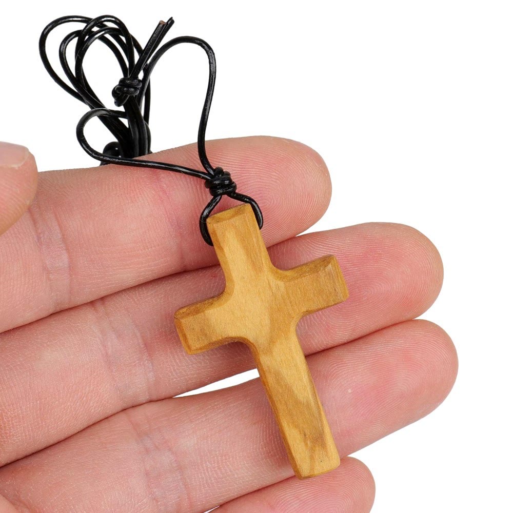 Christianartworkshop Handmade Olive Wood Cross Necklace: A Symbol of Faith and Craftsmanship