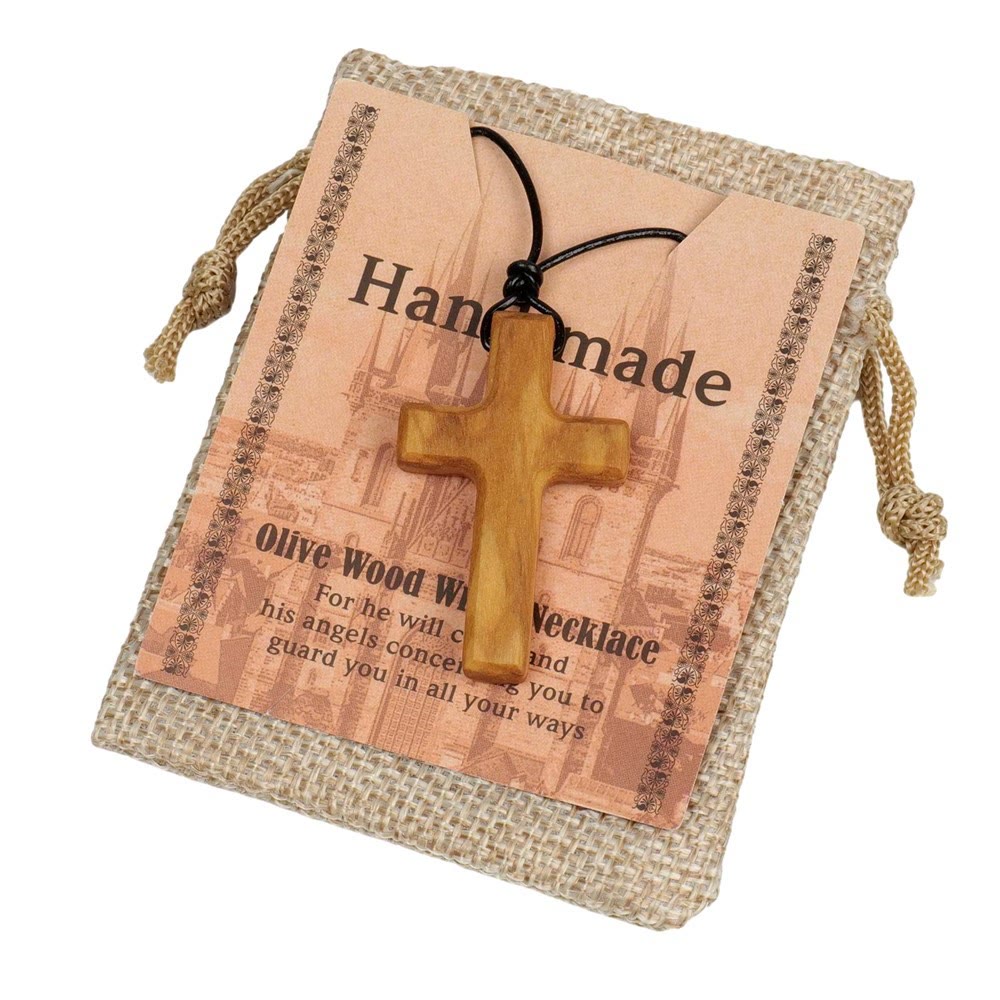 Christianartworkshop Handmade Olive Wood Cross Necklace: A Symbol of Faith and Craftsmanship