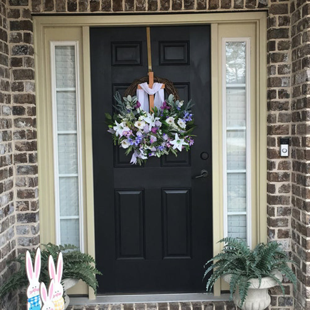 Christianartworkshop Spring Cross Wreath: A Poetic Fusion of Flowers and Faith