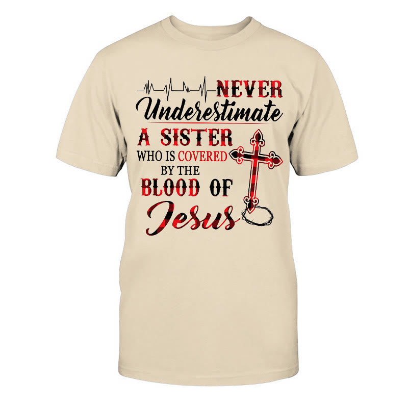 Christianartworkshop Divine Protection Unisex Cotton T-Shirt - Beige - 2XL - image 6