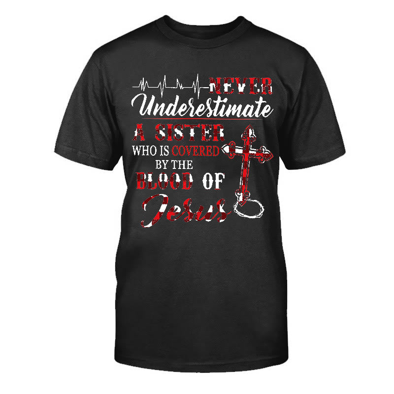 Christianartworkshop Divine Protection Unisex Cotton T-Shirt - Black - 2XL - image 2