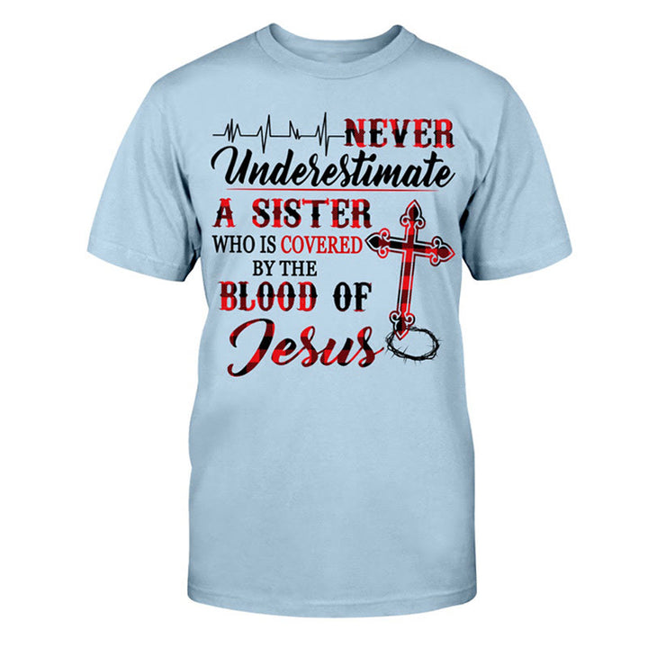 Christianartworkshop Divine Protection Unisex Cotton T-Shirt - Blue - 2XL - image 8