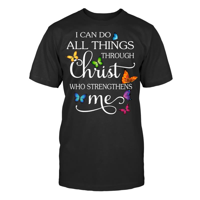 Christianartworkshop Empowered by Christ Unisex Cotton T-Shirt - Black - 2XL - image 2