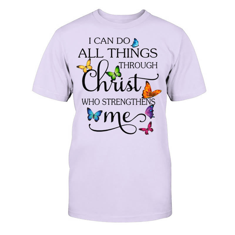 Christianartworkshop Empowered by Christ Unisex Cotton T-Shirt - Purple - 2XL - image 12