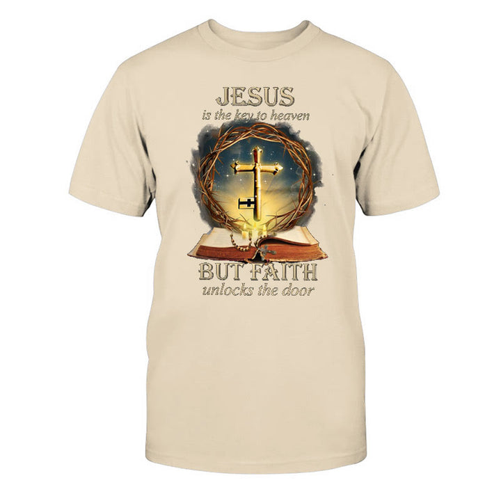 Christianartworkshop Key to Heaven Unisex Cotton T-Shirt