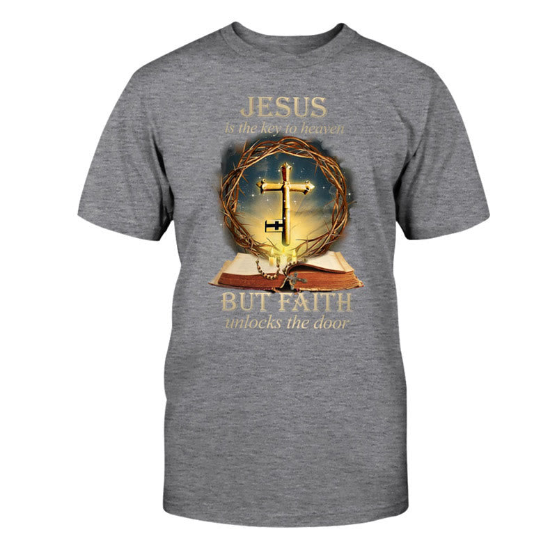 Christianartworkshop Key to Heaven Unisex Cotton T-Shirt