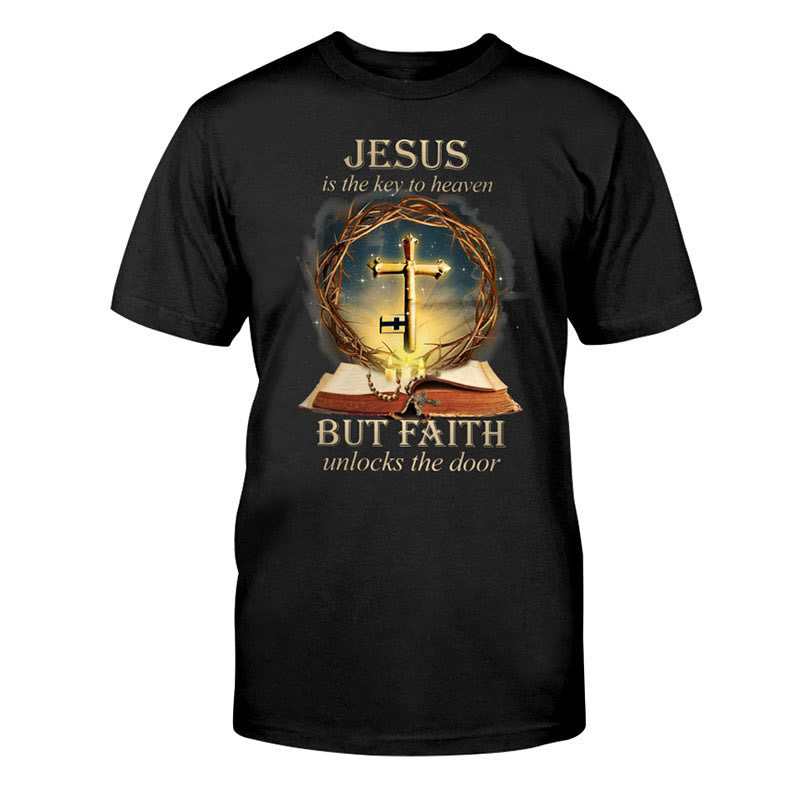 Christianartworkshop Key to Heaven Unisex Cotton T-Shirt