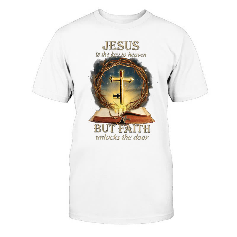 Christianartworkshop Key to Heaven Unisex Cotton T-Shirt