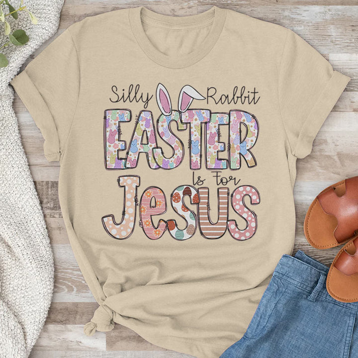 Christianartworkshop Easter is for Jesus, Marshmallow Bunnies T-Shirt