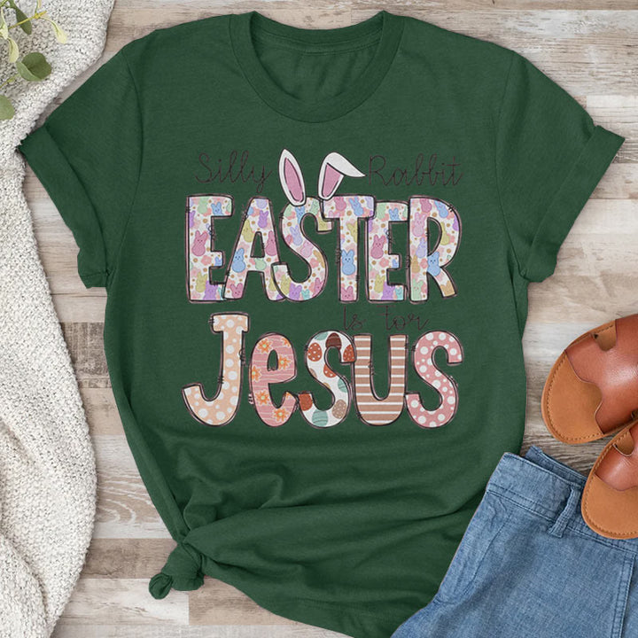 Christianartworkshop Easter is for Jesus, Marshmallow Bunnies T-Shirt