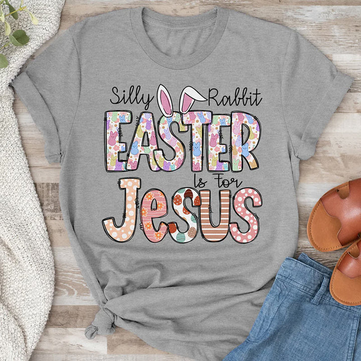 Christianartworkshop Easter is for Jesus, Marshmallow Bunnies T-Shirt