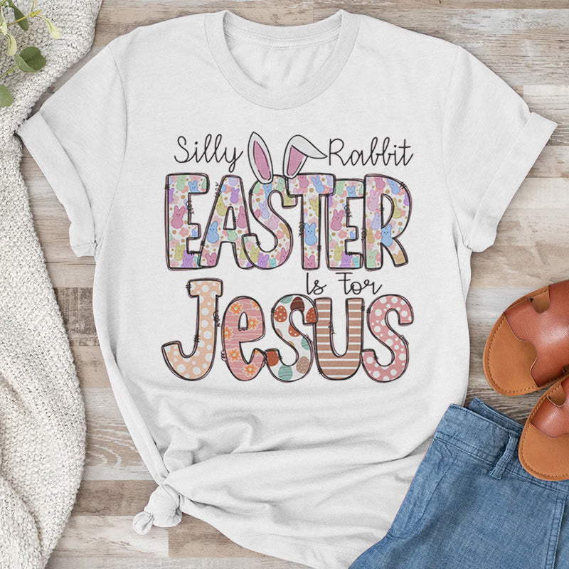 Christianartworkshop Easter is for Jesus, Marshmallow Bunnies T-Shirt