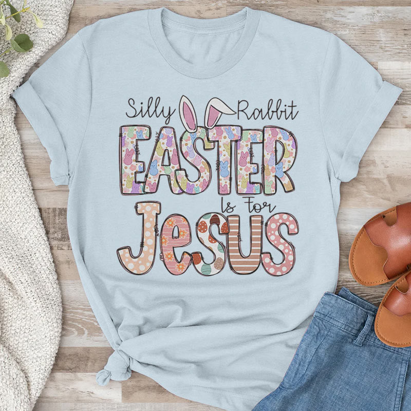 Christianartworkshop Easter is for Jesus, Marshmallow Bunnies T-Shirt