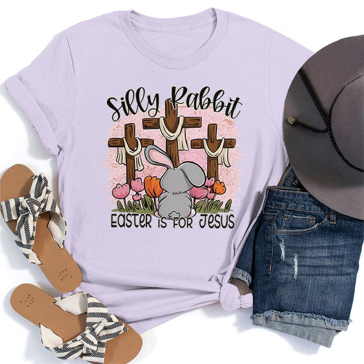 Christianartworkshop Silly Rabbit Easter is for Jesus T-shirt - Purple - 2XL - image 6