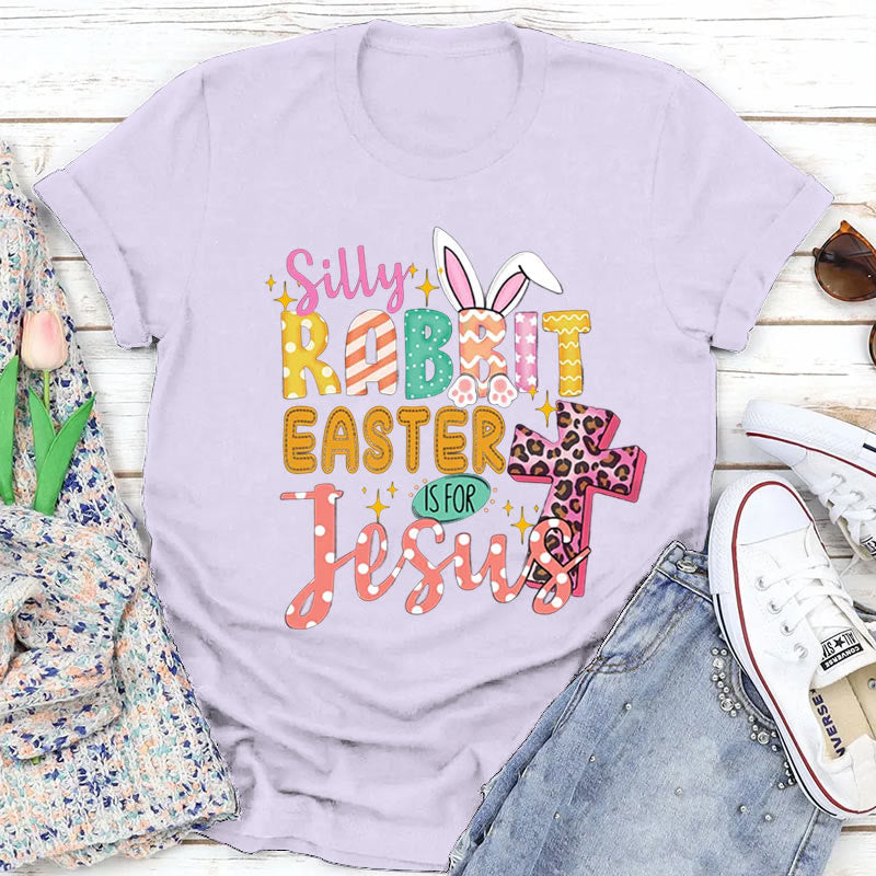 Christianartworkshop Silly Rabbit Easter Is for Jesus Christian Easter Tee - Purple - 2XL - image 8