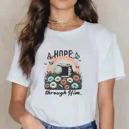 Christianartworkshop Hope Thought Him Christian T-Shirt - image 1