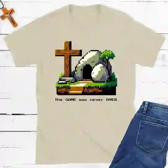 Christianartworkshop The Game Was Never Over Christian T-Shirt - Sand - 2XL - image 5