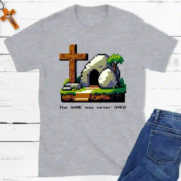 Christianartworkshop The Game Was Never Over Christian T-Shirt - Light Gray - 2XL - image 0