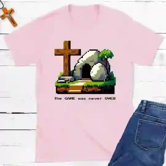 Christianartworkshop The Game Was Never Over Christian T-Shirt - Pink - 2XL - image 7