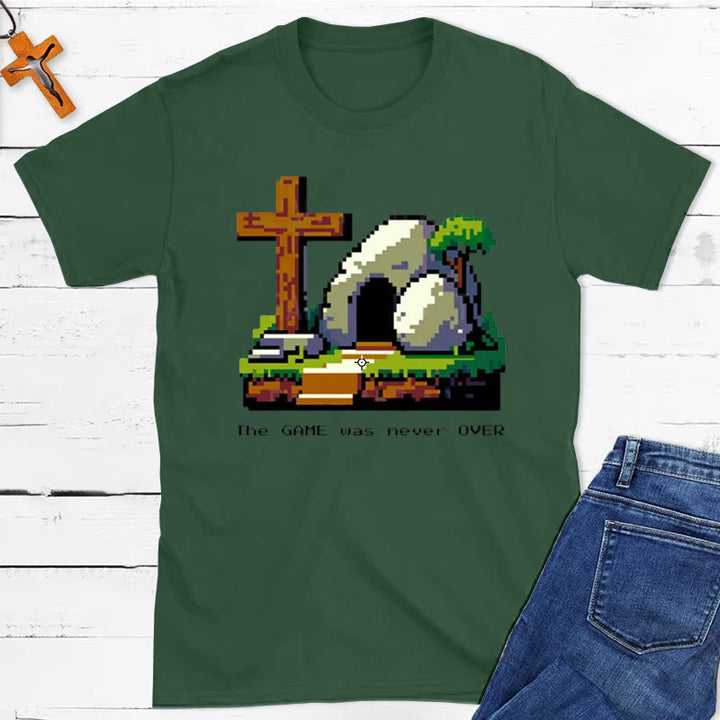 Christianartworkshop The Game Was Never Over Christian T-Shirt - Dark Green - 2XL - image 10