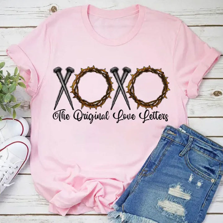 Christianartworkshop XOXO The Original Love Letters T-Shirt - Pink - 2XL - image 7
