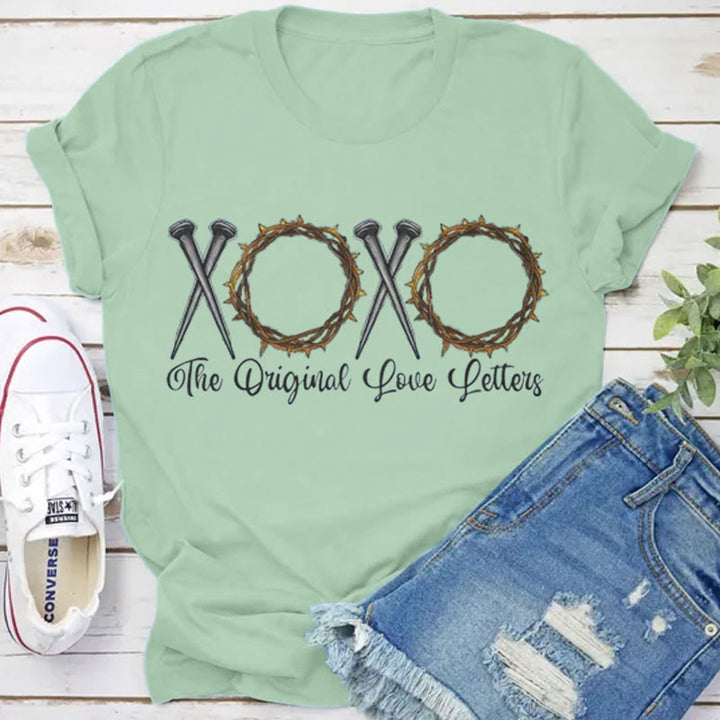 Christianartworkshop XOXO The Original Love Letters T-Shirt - Grass Green - 2XL - image 10