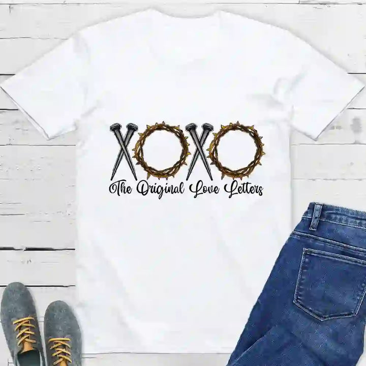 Christianartworkshop XOXO The Original Love Letters T-Shirt - White - 2XL - image 0